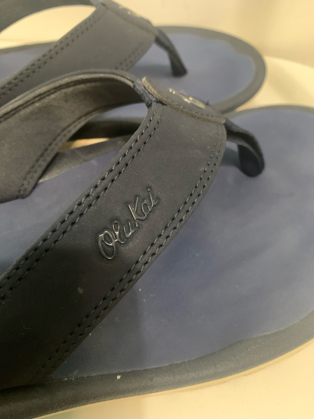 OluKai Deep Navy Comfort Flip Flops - Picture 3 of 7